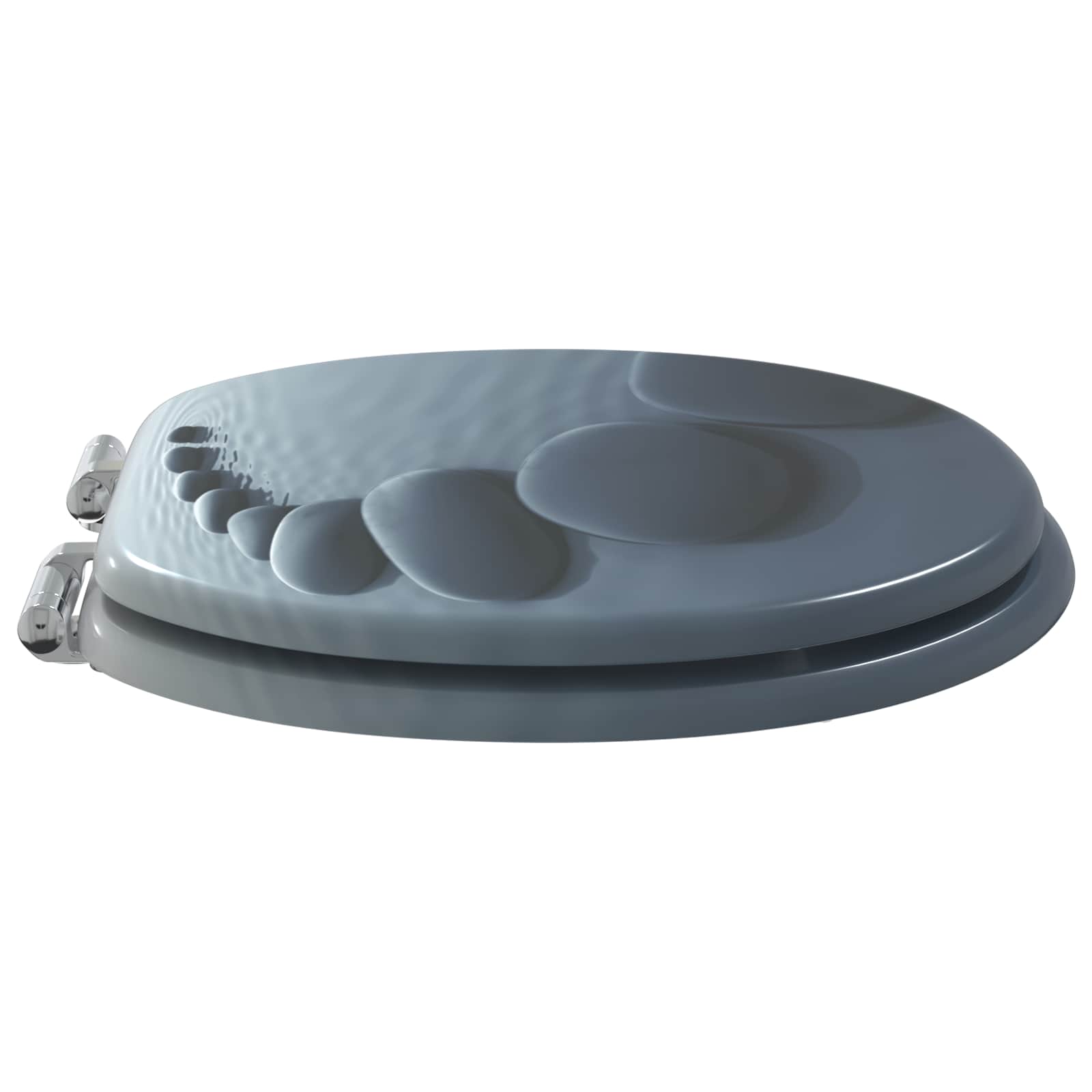 vidaXL Soft-Close Toilet Seat Grey 44 x 38 cm MDF board 3