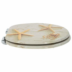 vidaXL Soft-Close Toilet Seat Yellow and White 44 x 38 cm MDF board 3