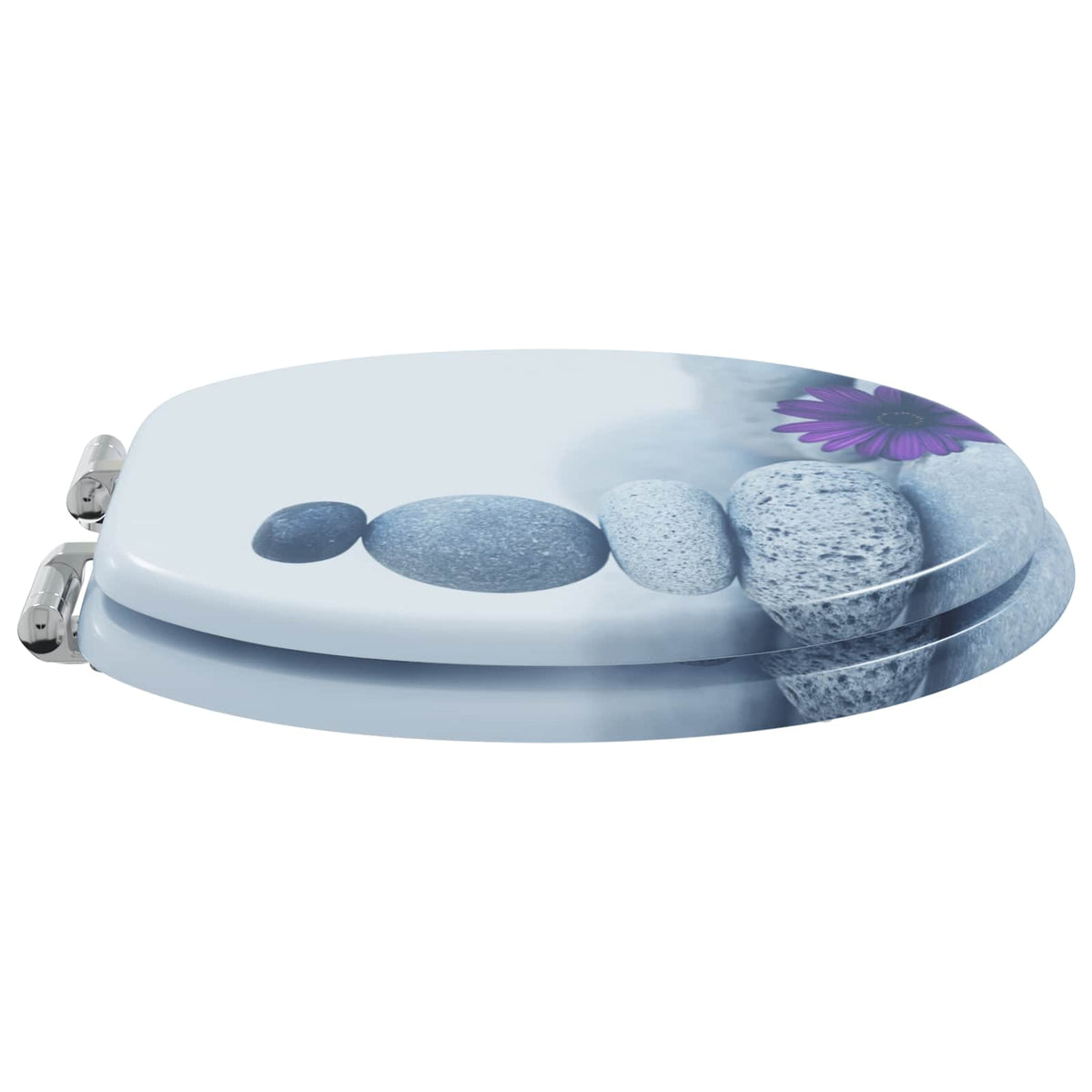 Toilet Seat Blue 44 x 38 cm Engineered Wood 1 Yes Pebbles
