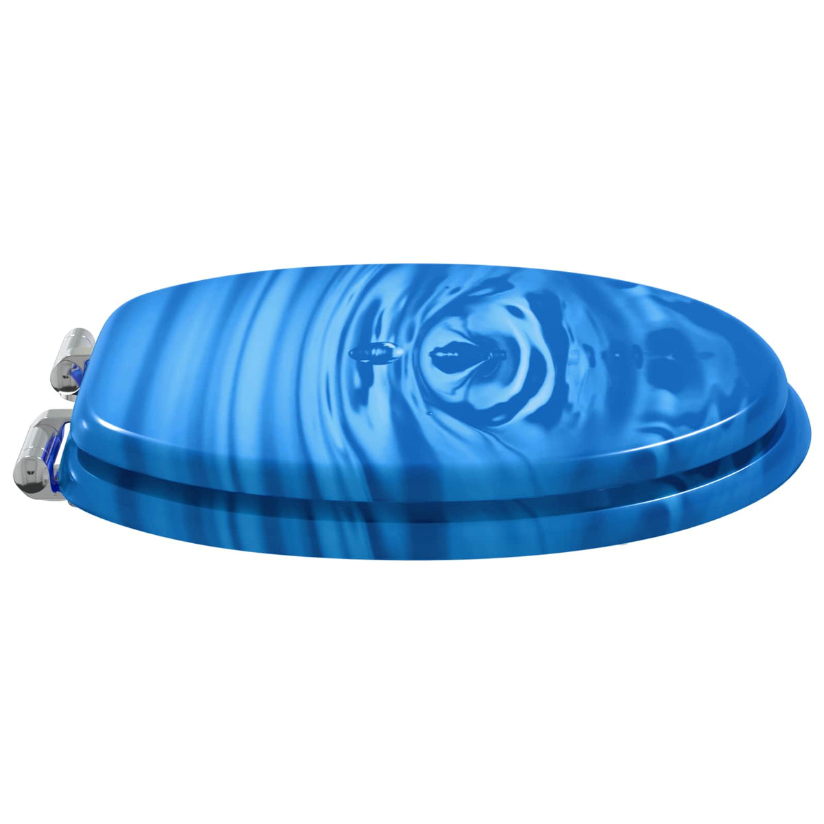Toilet Seat Blue 44 x 38 cm Engineered Wood 1 Yes Blue water drop