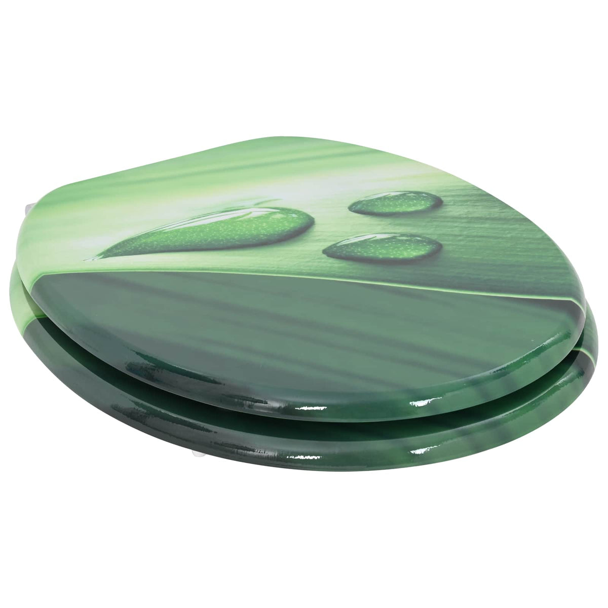 Toilet Seat Blue 44 x 38 cm Engineered Wood 1 Yes Green water drop