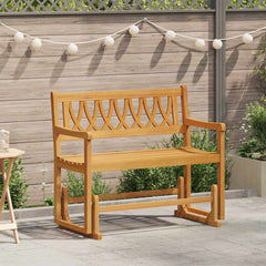 vidaXL Garden Glider Bench Natural 110 x 59 x 97 cm Solid Acacia Wood 1