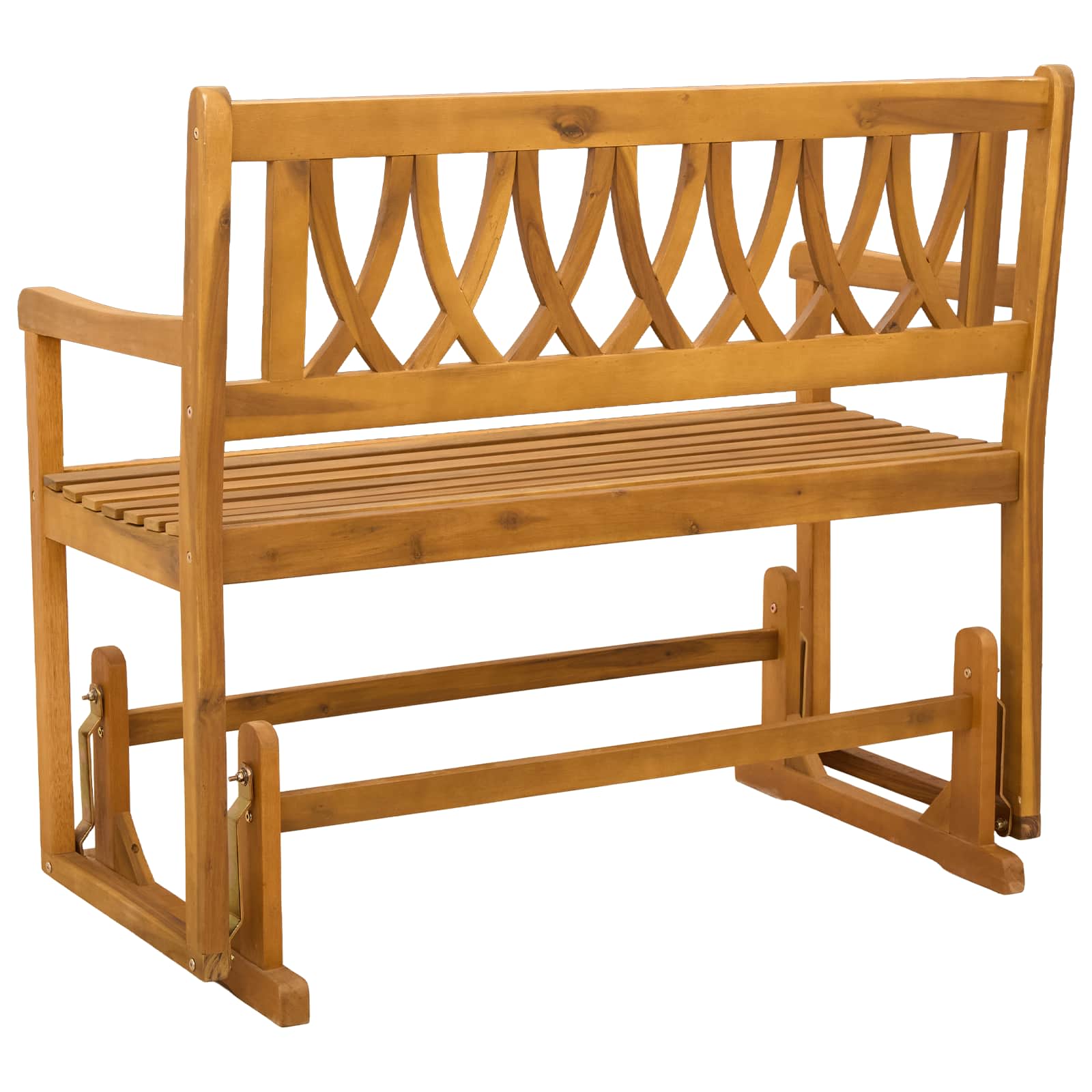 vidaXL Garden Glider Bench Natural 110 x 59 x 97 cm Solid Acacia Wood 5