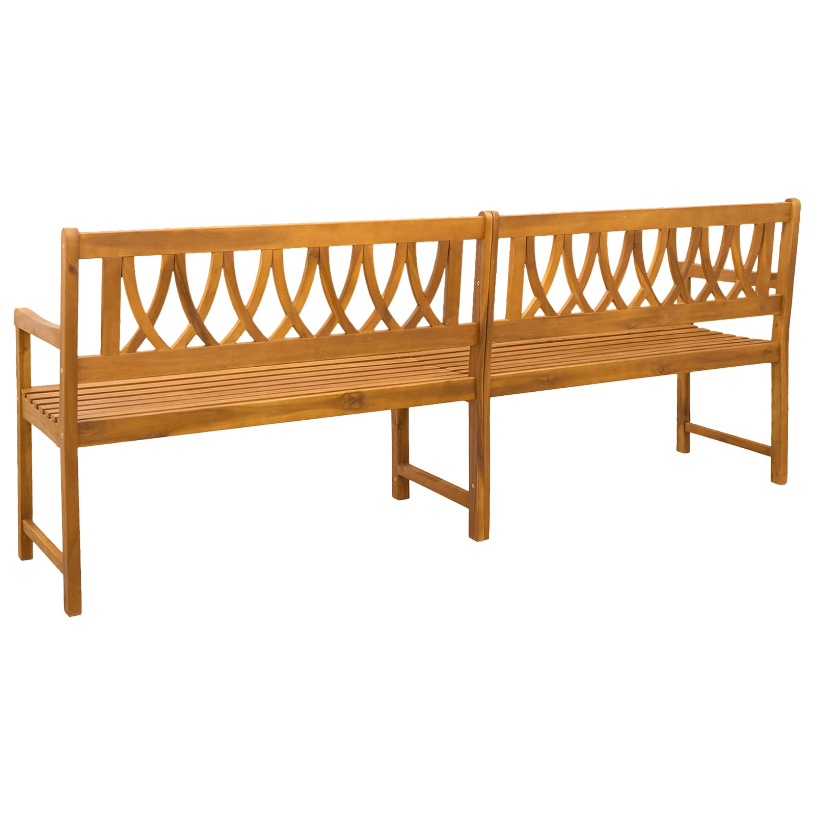 vidaXL Outdoor Bench Natural 220 x 55.5 x 90 cm Solid Acacia Wood 5