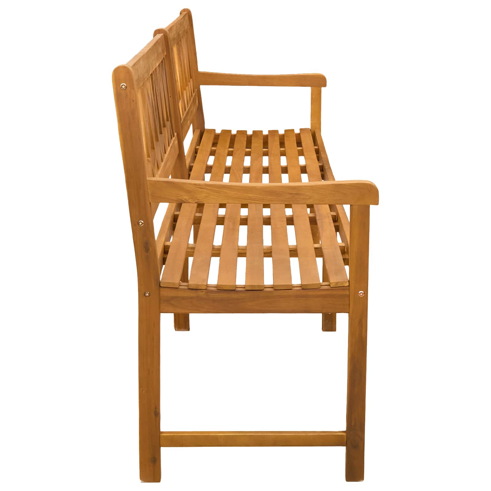 vidaXL Outdoor Bench Natural 220 x 55.5 x 90 cm Solid Acacia Wood 4