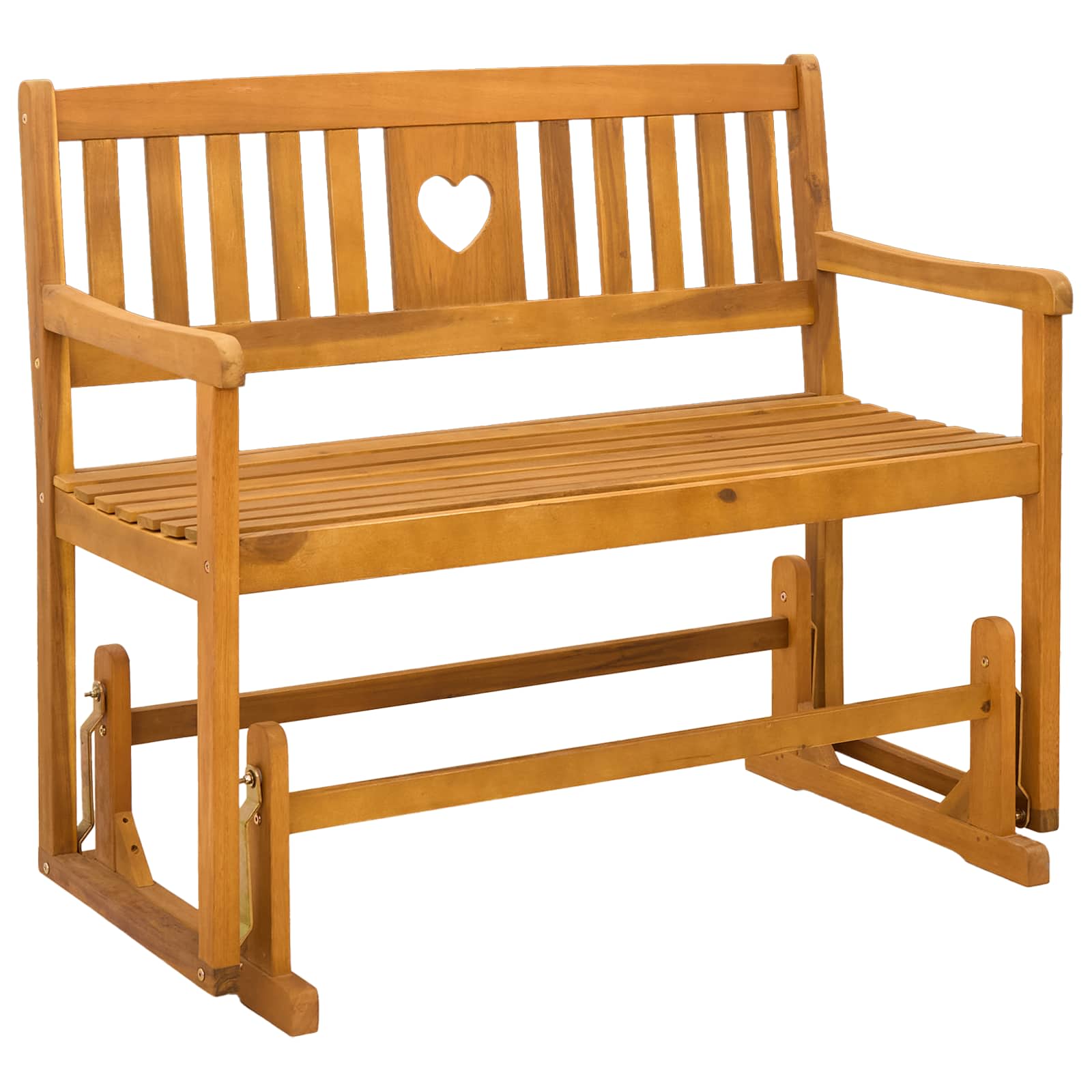 vidaXL Garden Glider Bench Natural 110 x 59 x 97 cm Solid Acacia Wood 2