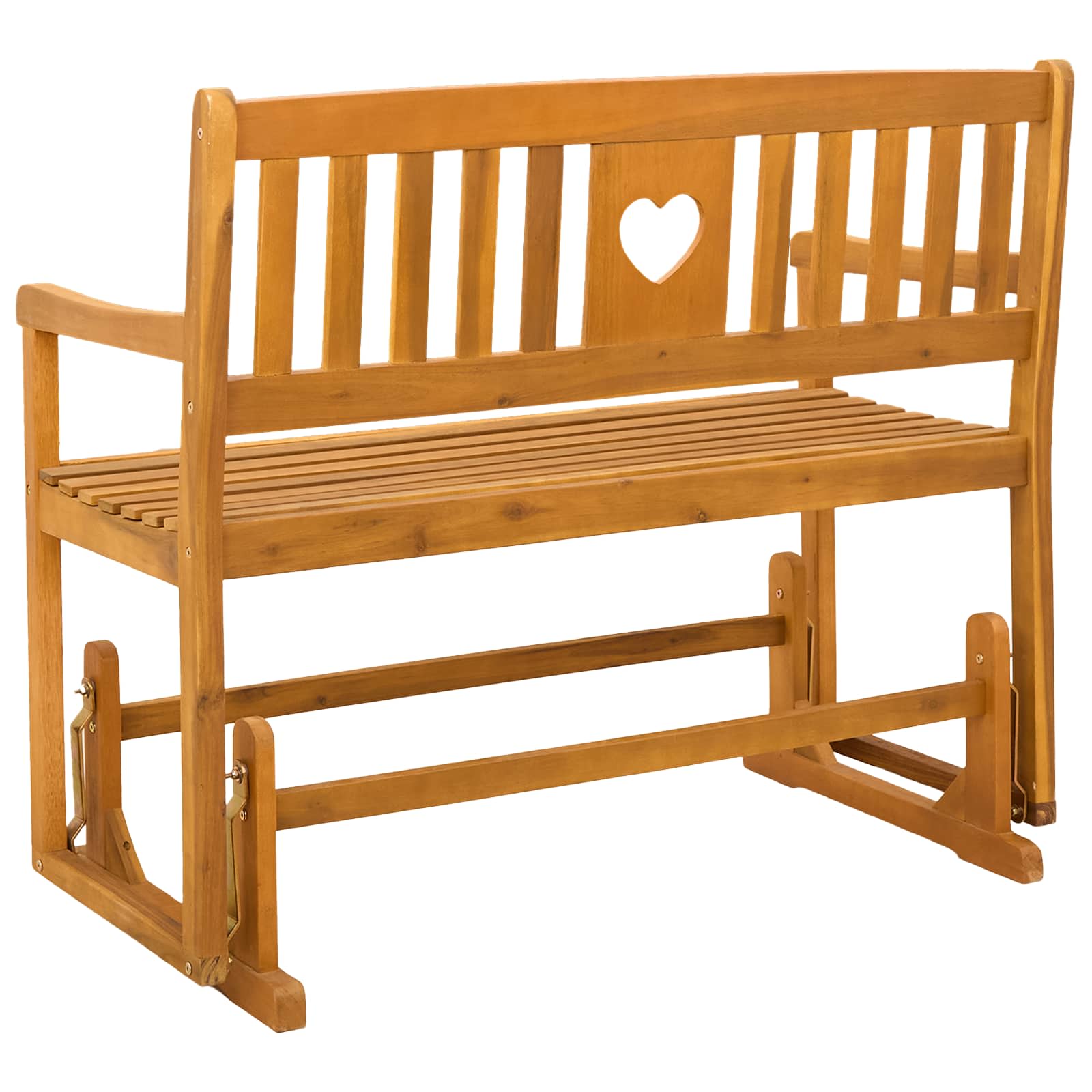 vidaXL Garden Glider Bench Natural 110 x 59 x 97 cm Solid Acacia Wood 5