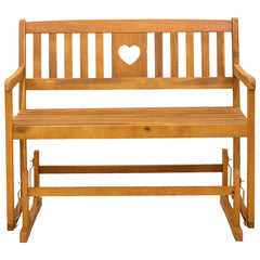 vidaXL Garden Glider Bench Natural 110 x 59 x 97 cm Solid Acacia Wood 3