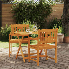 Garden Chairs Natural Solid Acacia Wood Heart 2