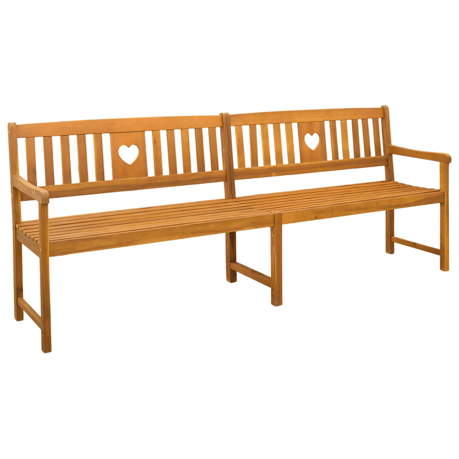 vidaXL Outdoor Bench Natural 220 x 55.5 x 90 cm Solid Acacia Wood 2