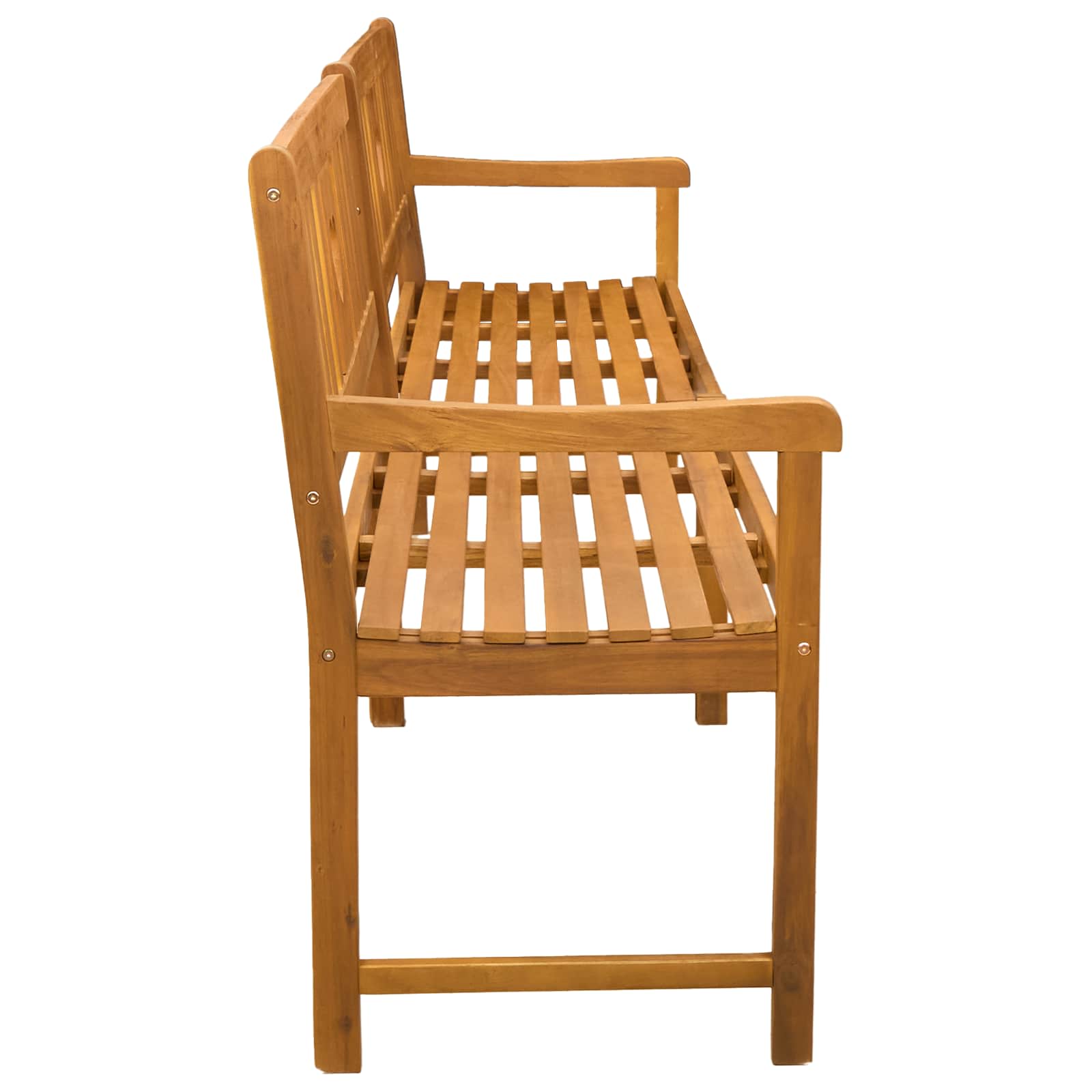 vidaXL Outdoor Bench Natural 220 x 55.5 x 90 cm Solid Acacia Wood 4