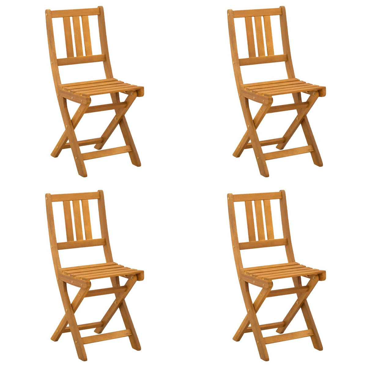 Garden Chair Solid Acacia Wood Natural 4