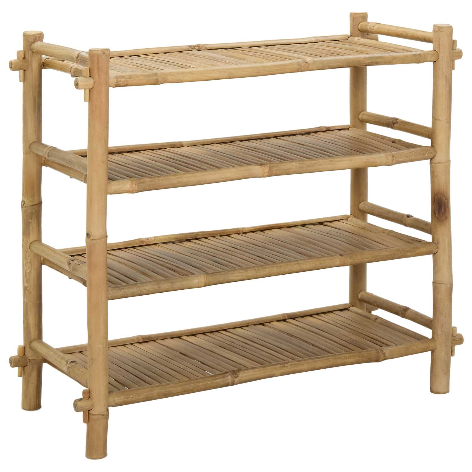 vidaXL Shoe Rack with Shelf Natural 4-tier Bamboo 2