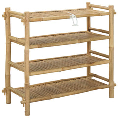 vidaXL Shoe Rack with Shelf Natural 4-tier Bamboo 5