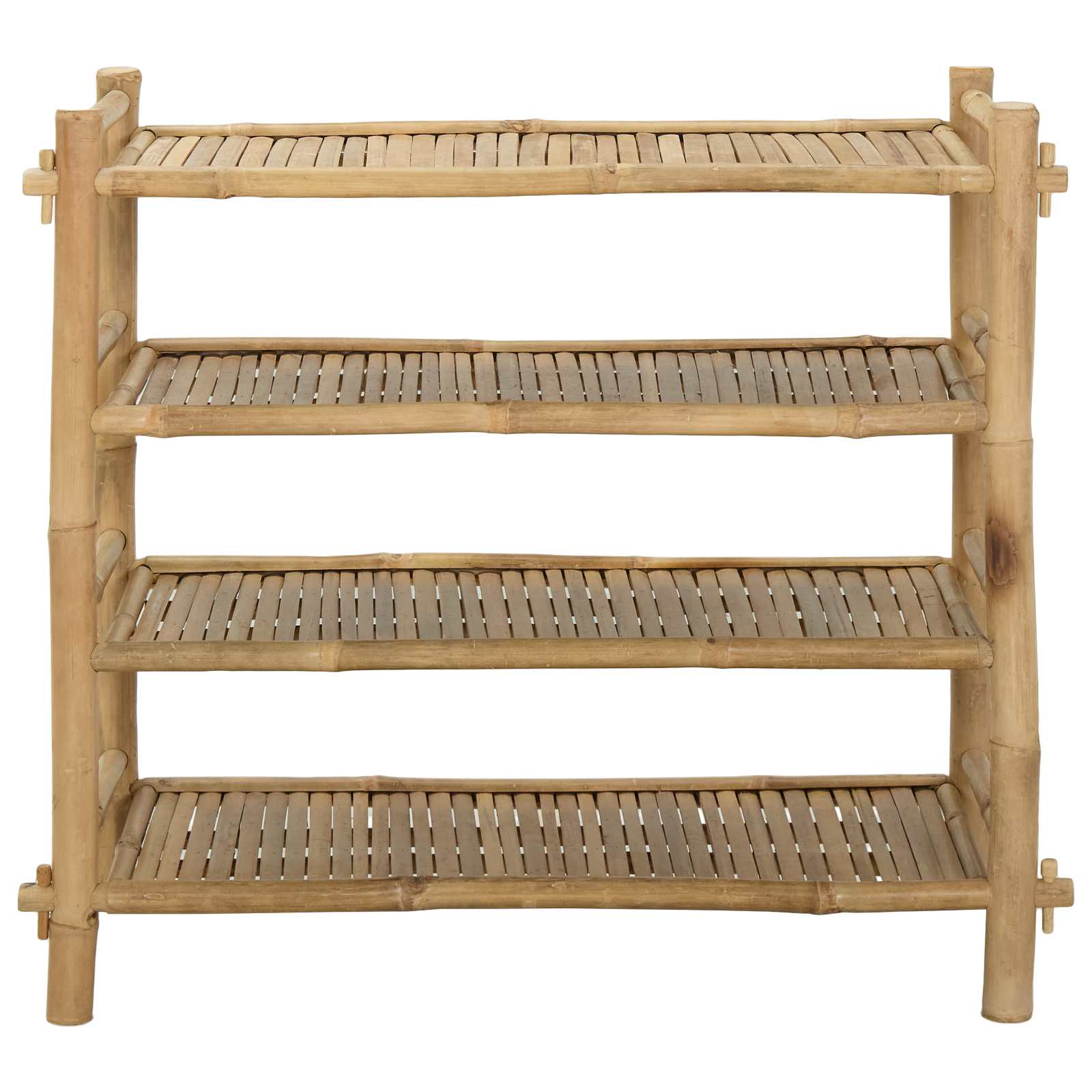 vidaXL Shoe Rack with Shelf Natural 4-tier Bamboo 3