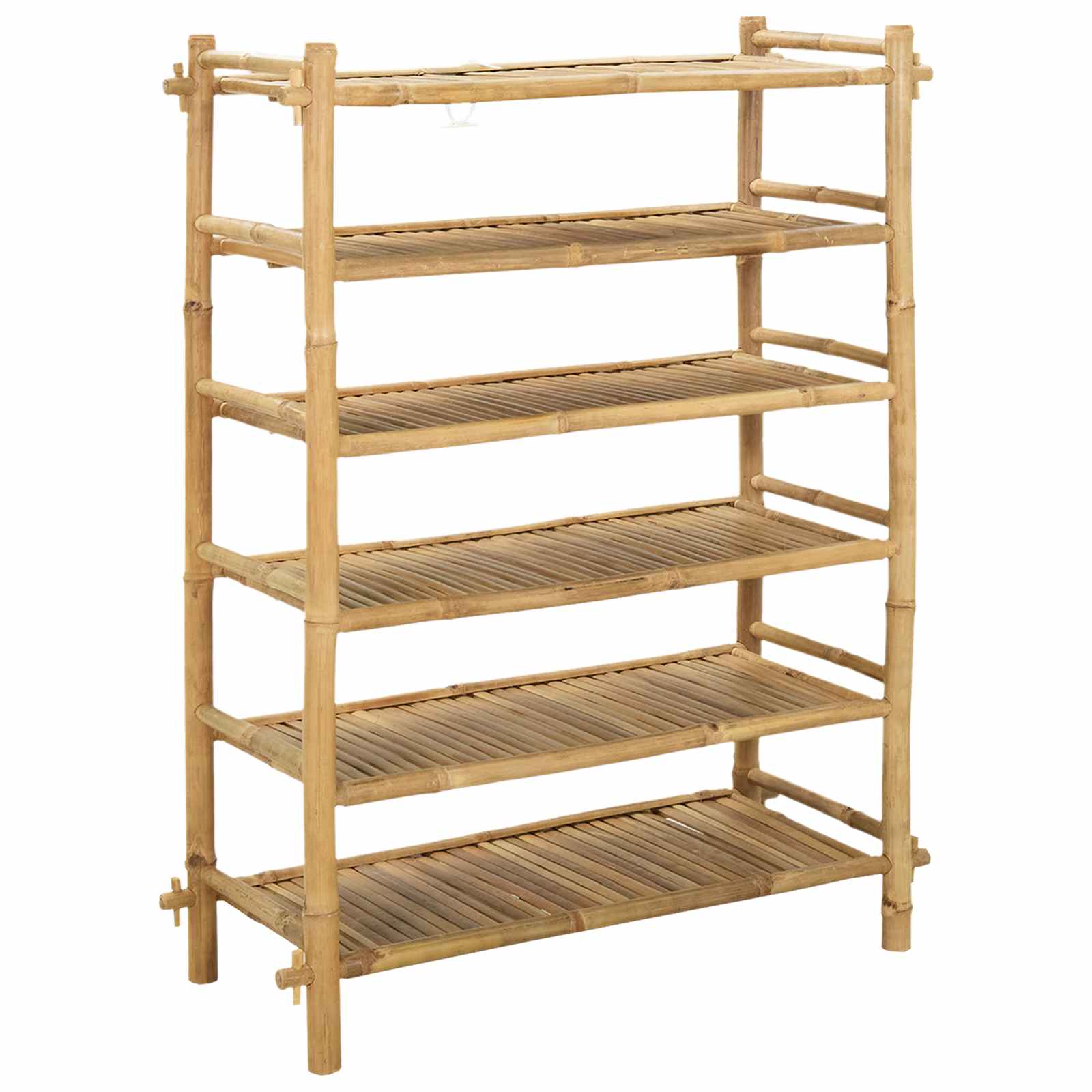 vidaXL Shoe Rack with Shelf Natural 6-tier Bamboo 2