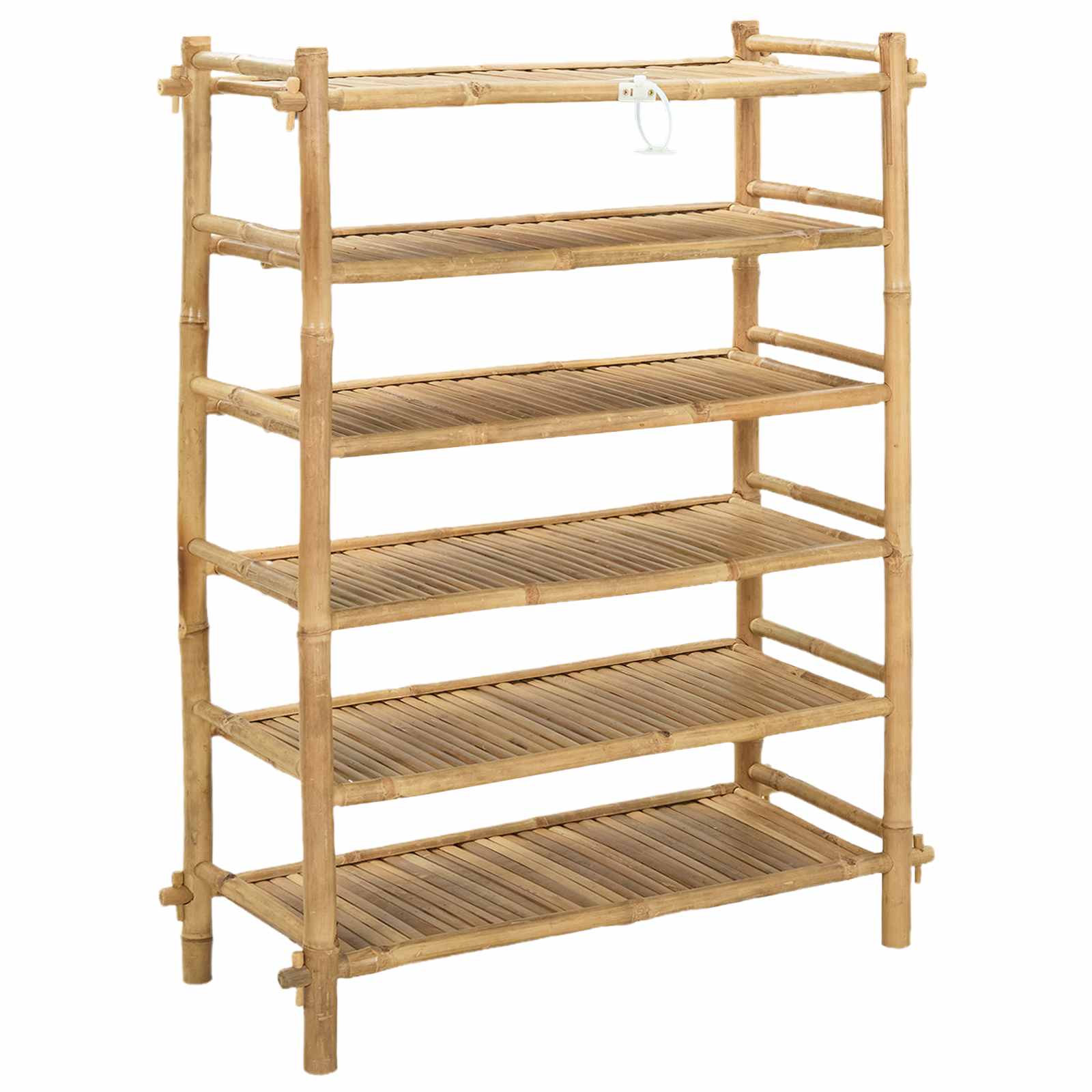 vidaXL Shoe Rack with Shelf Natural 6-tier Bamboo 5