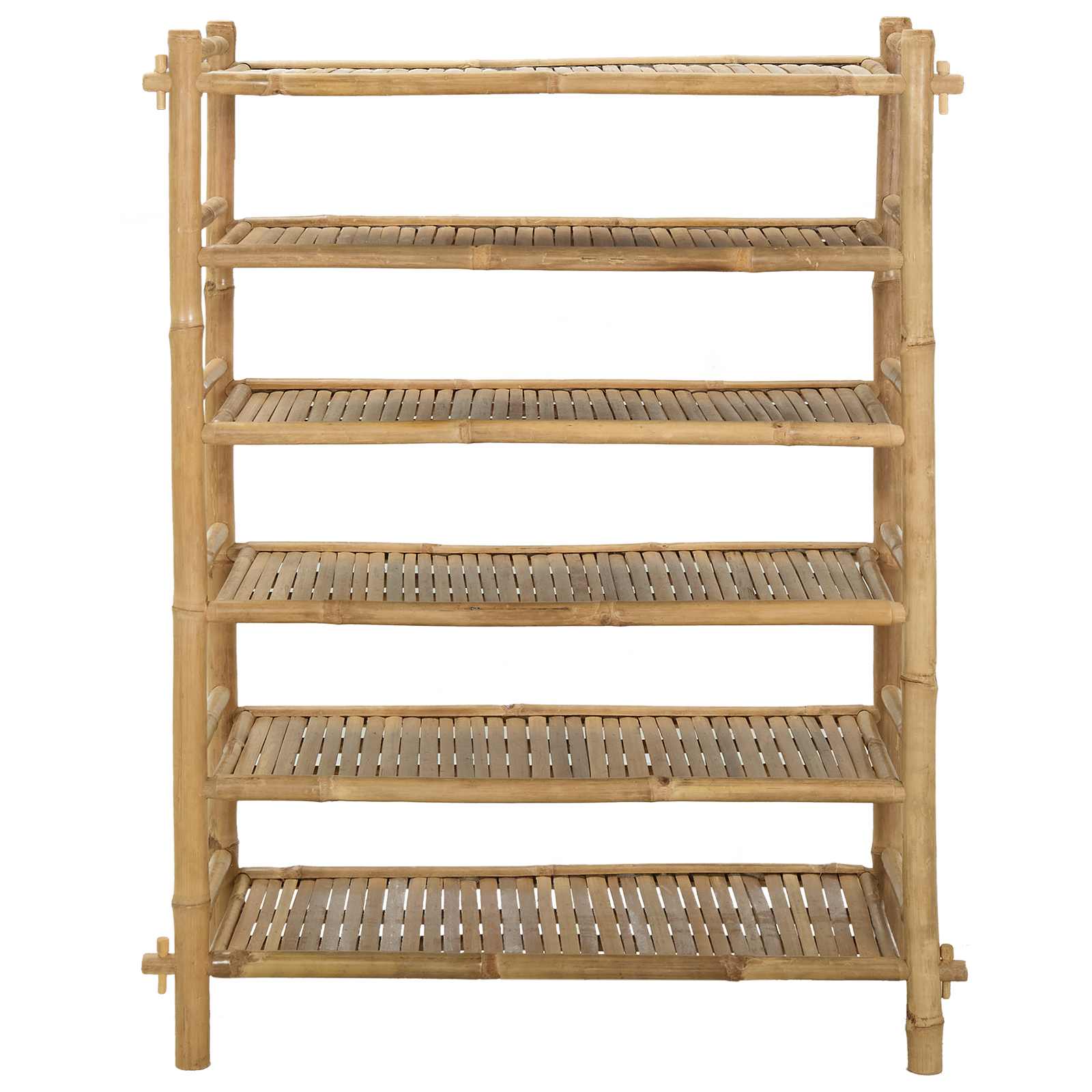 vidaXL Shoe Rack with Shelf Natural 6-tier Bamboo 3