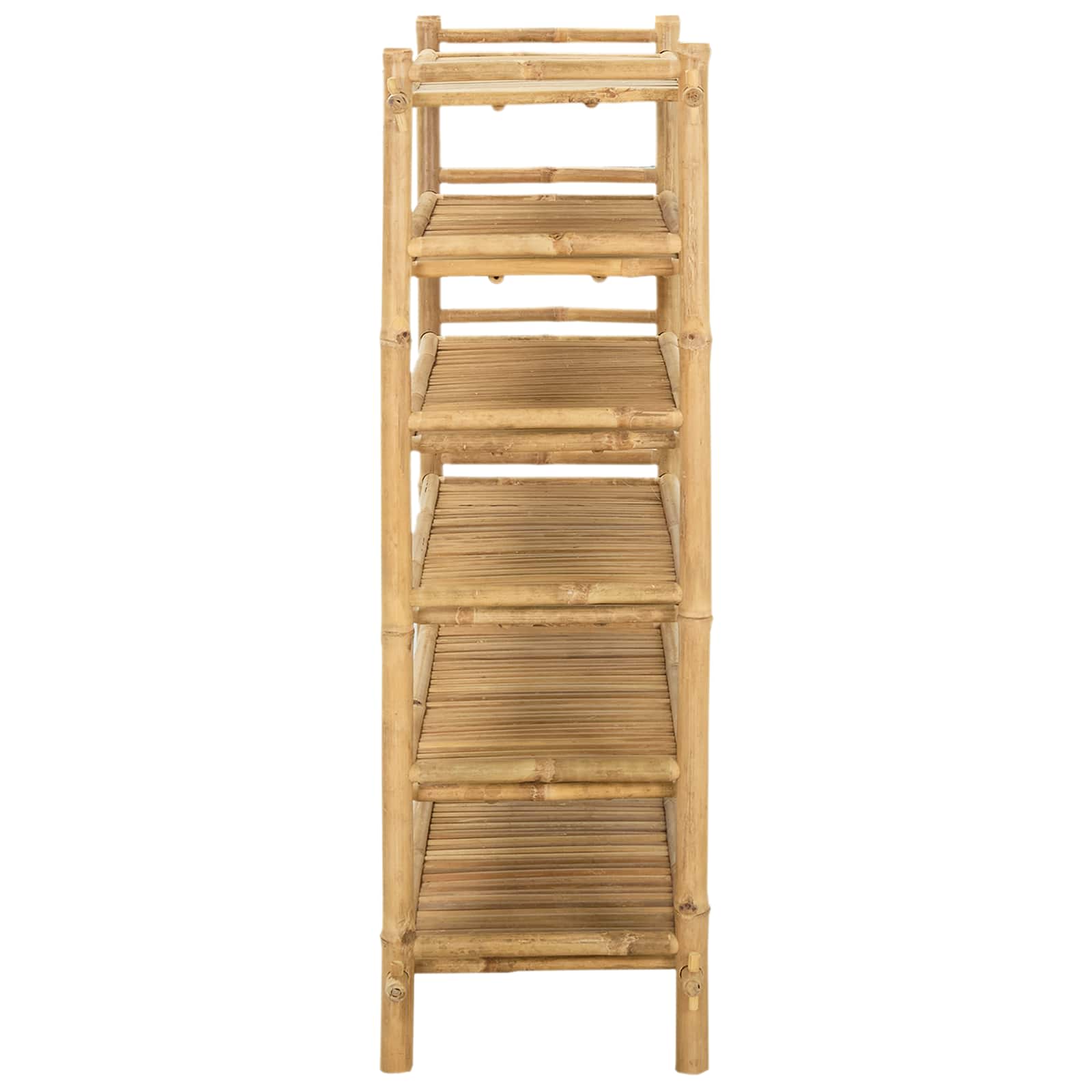 vidaXL Shoe Rack with Shelf Natural 6-tier Bamboo 4