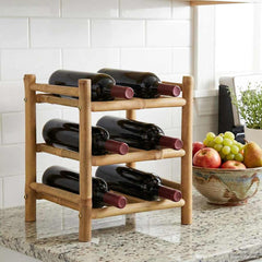 vidaXL Wine Rack Bamboo Natural 1