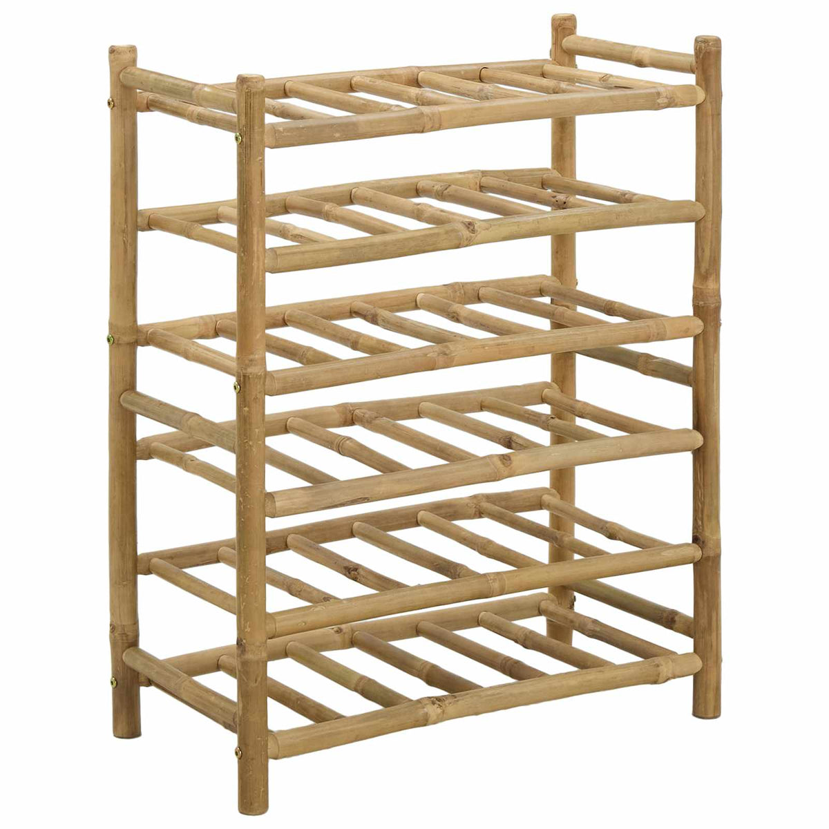 Wine Rack Bamboo Natural 6-tier (36 bottles)