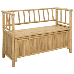 vidaXL Garden Storage Bench 110 x 47 x 80 cm Bamboo Natural 2