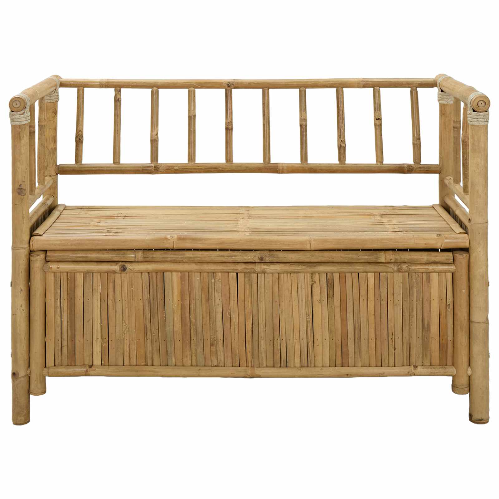 vidaXL Garden Storage Bench 110 x 47 x 80 cm Bamboo Natural 4