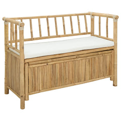vidaXL Garden Storage Bench 110 x 47 x 80 cm Bamboo Natural 2