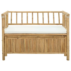 vidaXL Garden Storage Bench 110 x 47 x 80 cm Bamboo Natural 4