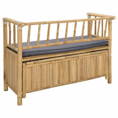 vidaXL Garden Storage Bench 110 x 47 x 80 cm Bamboo Natural 6