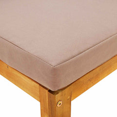 Sofa Set 7 pcs Natural Solid Acacia Wood Taupe 2x corner + middle