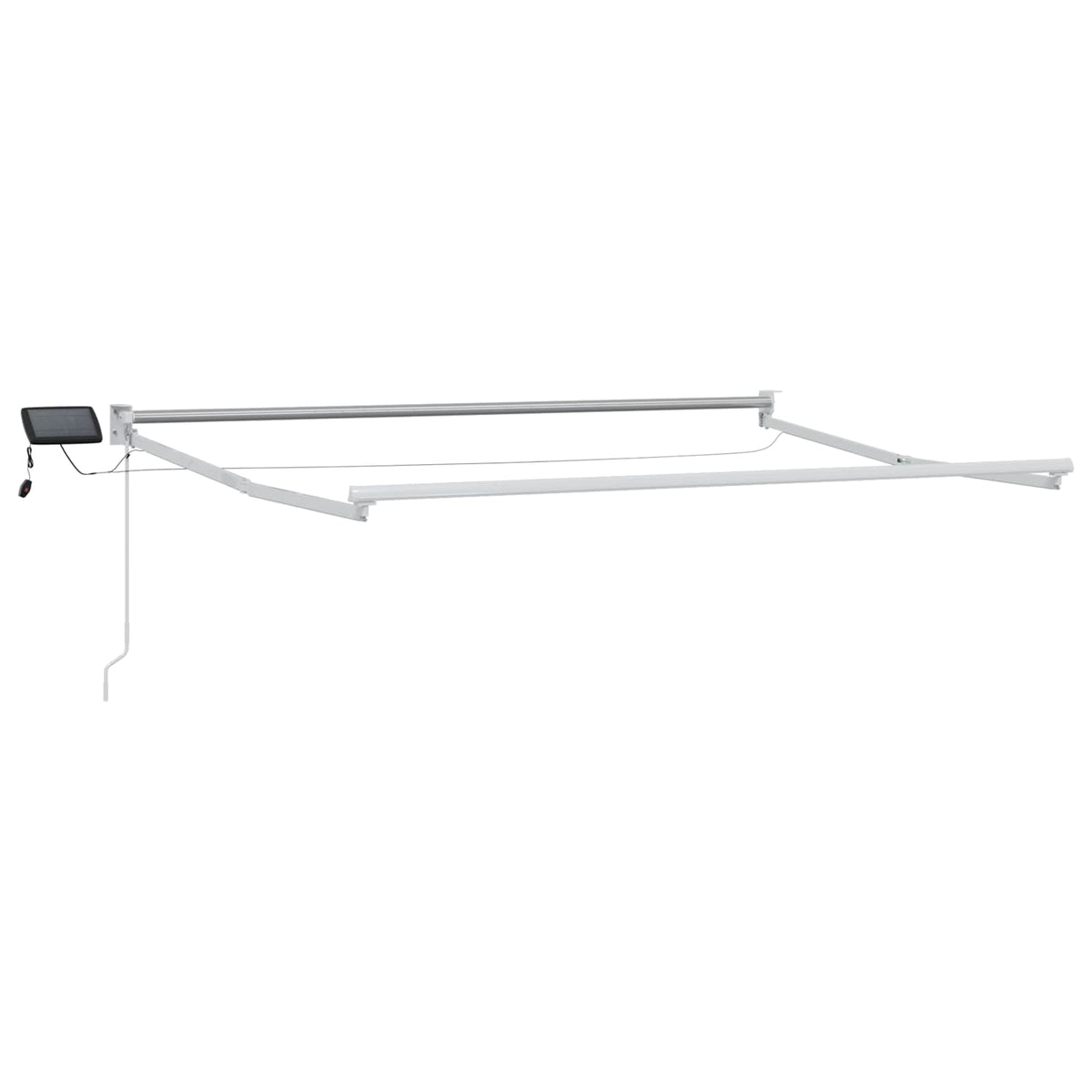 Manual Awning Frame with Solar LED White 3.5 m 2.5 m