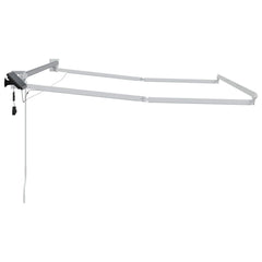 Manual Awning Frame with Solar LED White 3.5 m 2.5 m