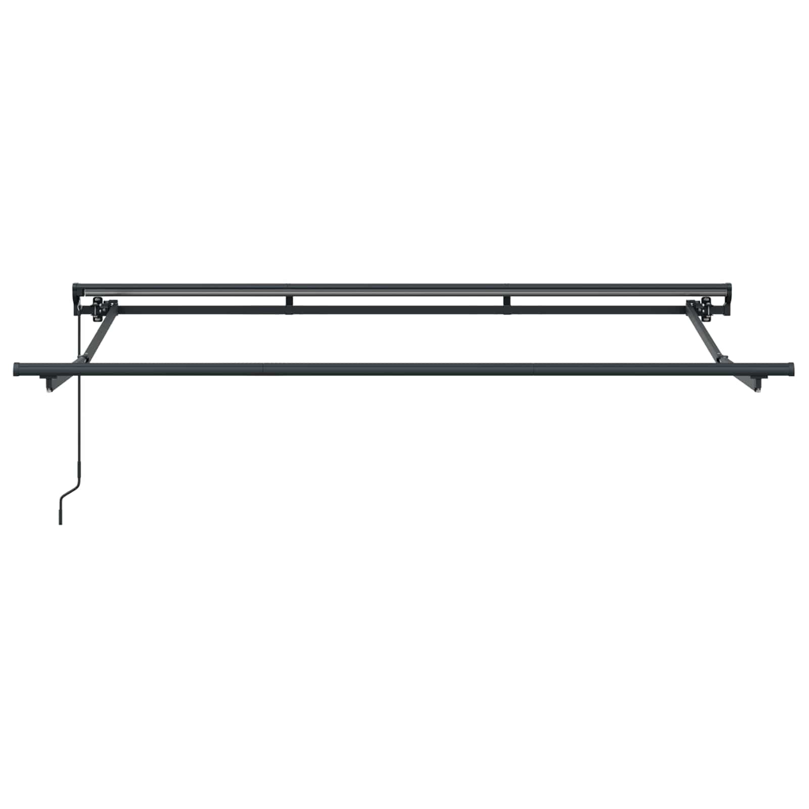 vidaXL Manual Awning Frame Adjustable Anthracite 3 x 2 m Steel 3