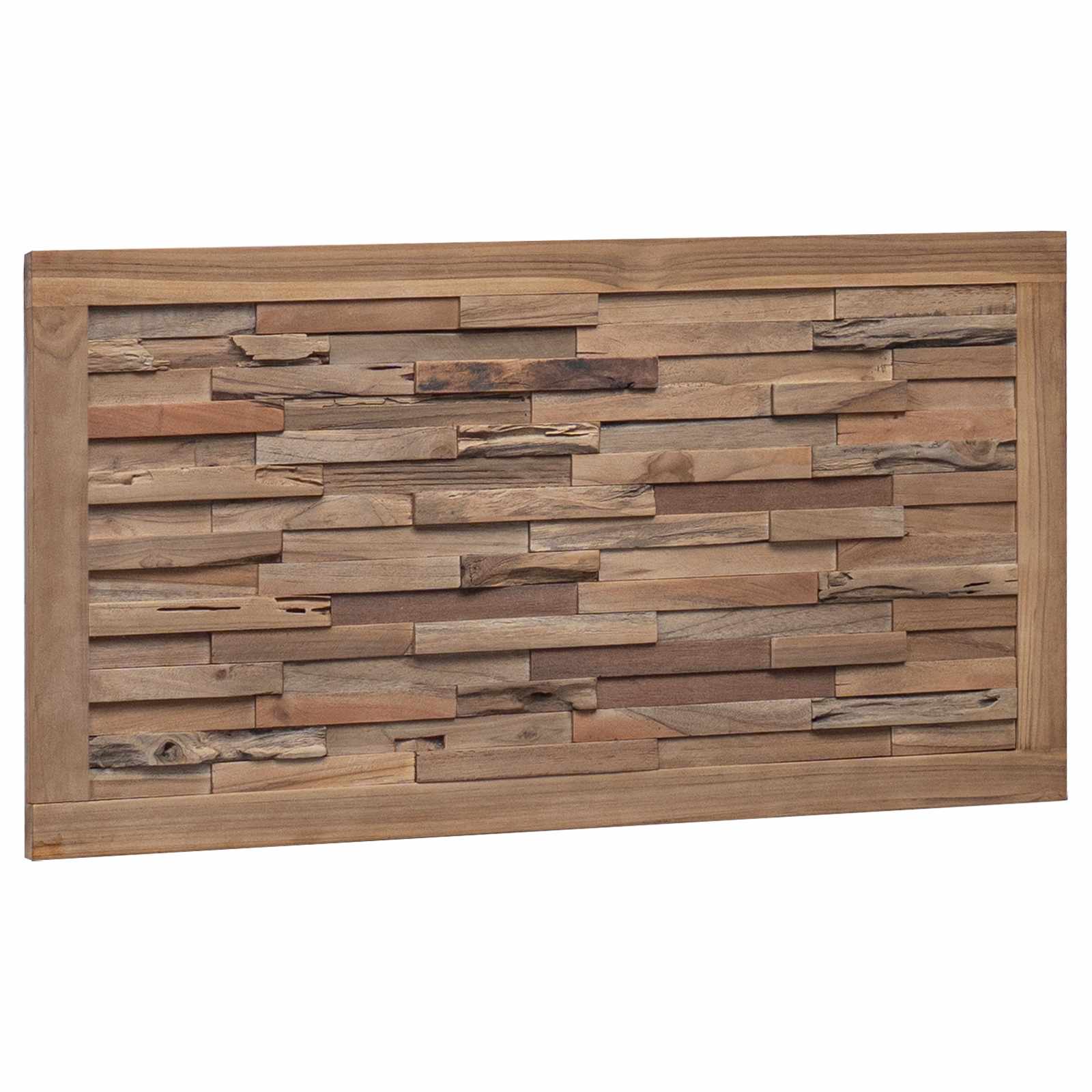 vidaXL Bed Headboard Natural Solid Teak Wood 2