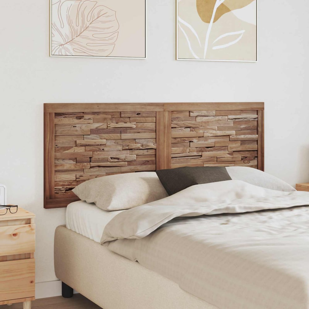 Bed Headboard Natural Solid Teak Wood 140 cm