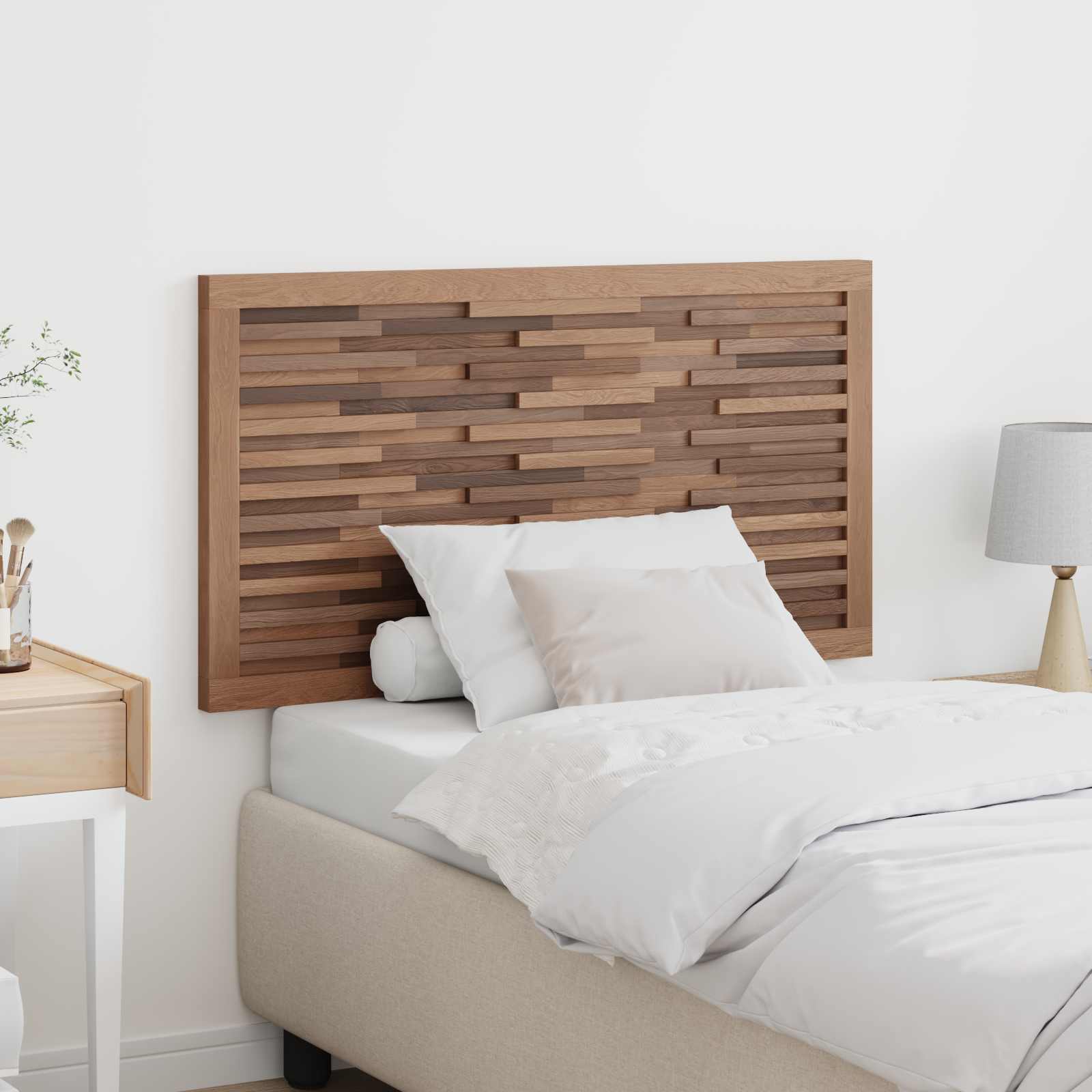 vidaXL Bed Headboard Natural Solid Teak Wood 1