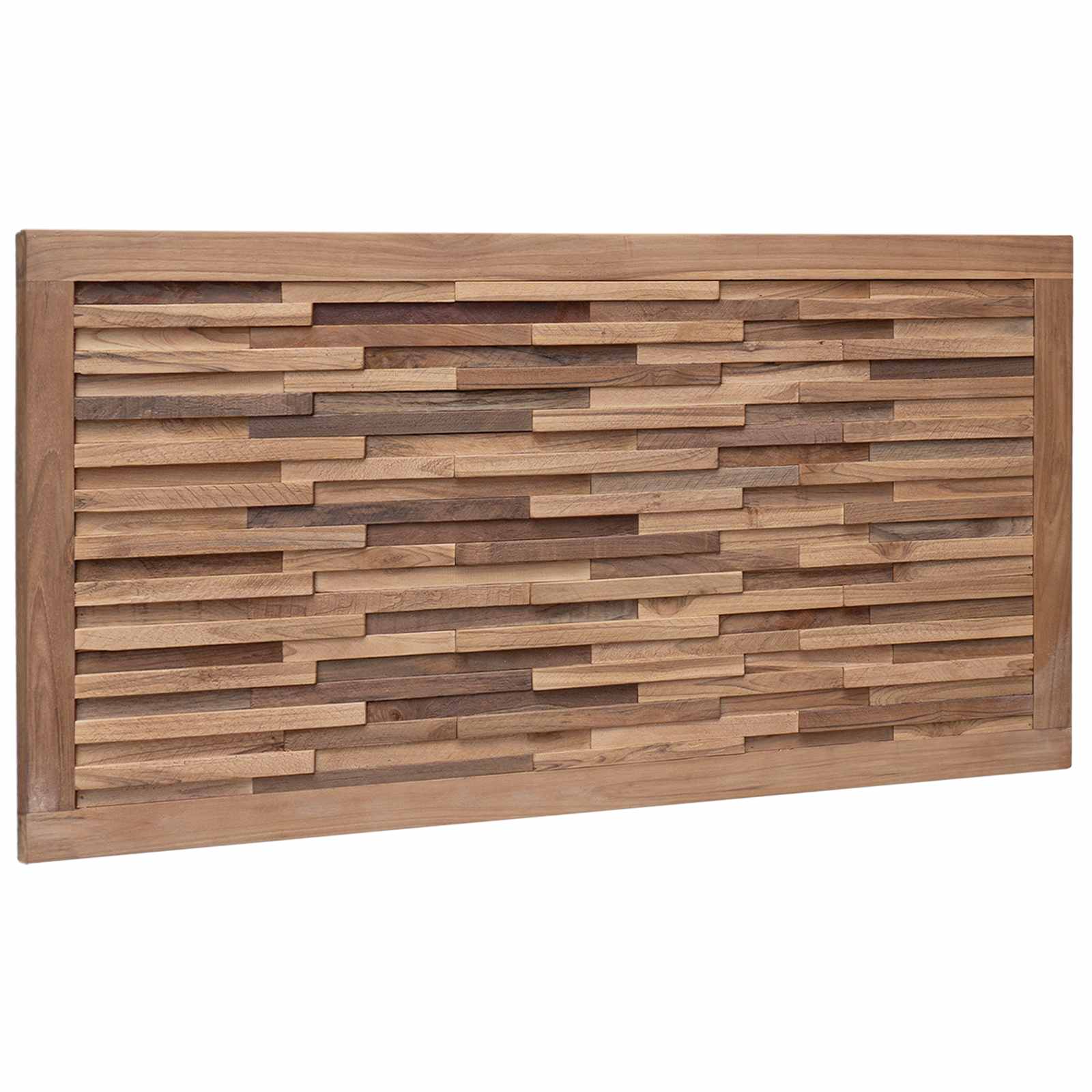 vidaXL Bed Headboard Natural Solid Teak Wood 2