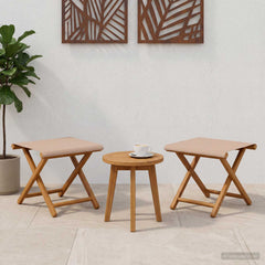 Deck Chair 2 pcs Solid Eucalyptus Wood Taupe