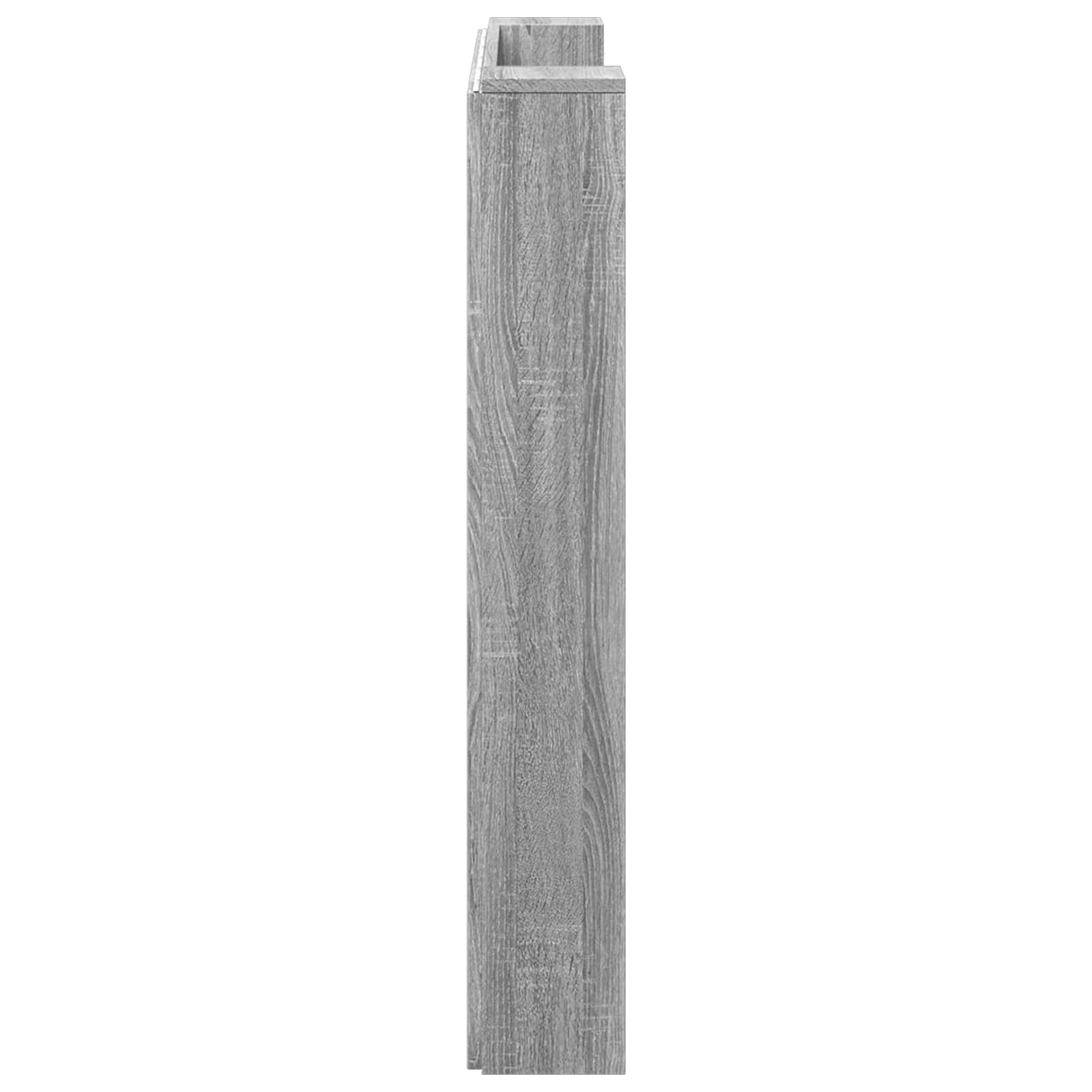 vidaXL Storage Headboard with LED Grey Sonoma Engineered Wood 6