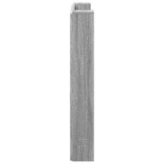 vidaXL Storage Headboard with LED Grey Sonoma Engineered Wood 6