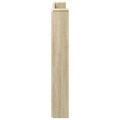 vidaXL Storage Headboard with LED Sonoma Oak Engineered Wood 6