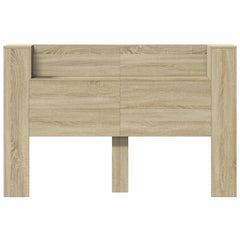 vidaXL Storage Headboard with LED Sonoma Oak Engineered Wood 5