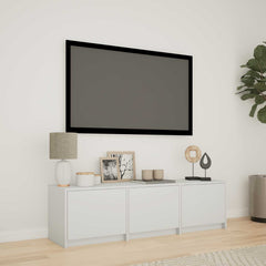 vidaXL TV Cabinet with LED 140 x 34 x 40 cm White Engineered Wood 1