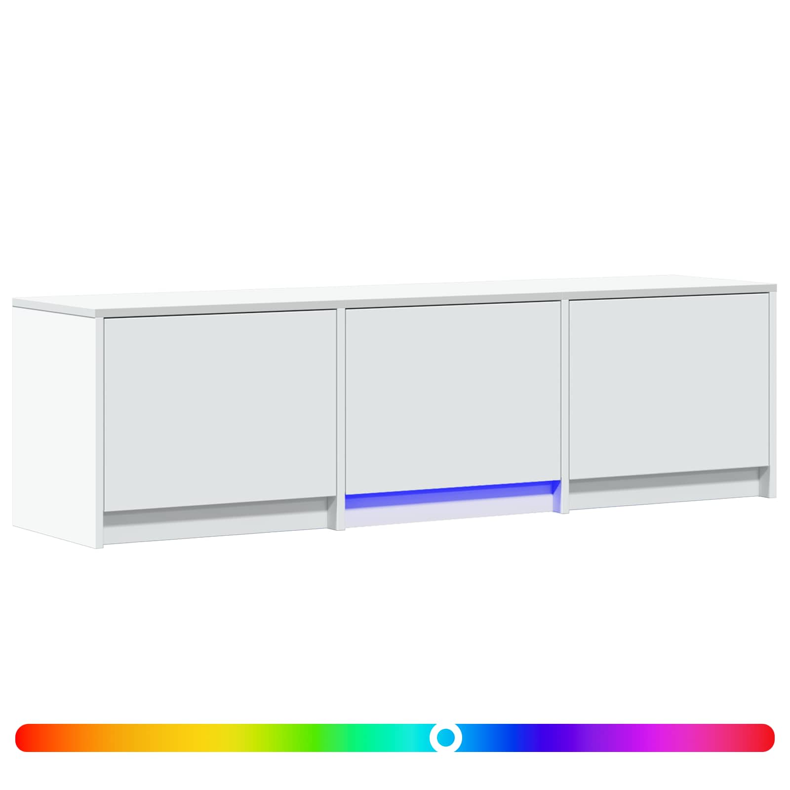 vidaXL TV Cabinet with LED 140 x 34 x 40 cm White Engineered Wood 2