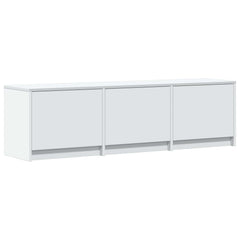 vidaXL TV Cabinet with LED 140 x 34 x 40 cm White Engineered Wood 5