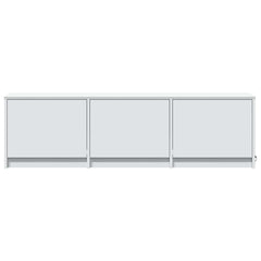 vidaXL TV Cabinet with LED 140 x 34 x 40 cm White Engineered Wood 6