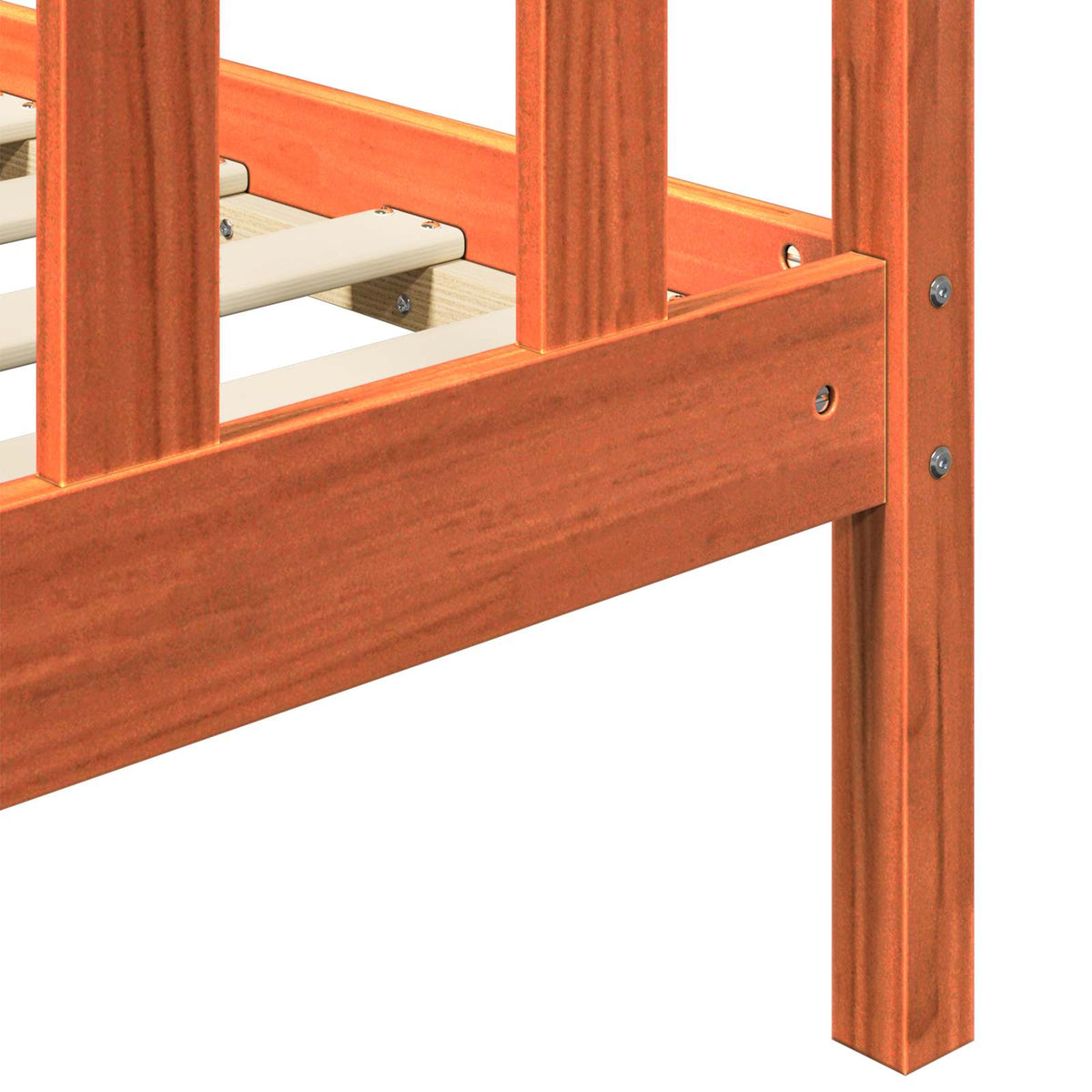 Bed Frame Solid Pine Wood Length 200 cm Wax Brown 160 cm