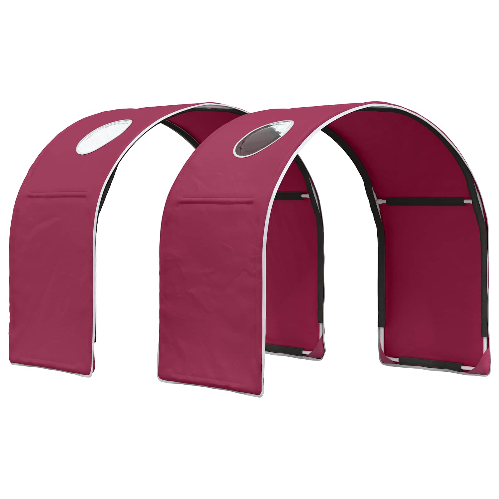 vidaXL Bed Tunnel for Kids Loft Bed 2 pcs Red Polyester 2