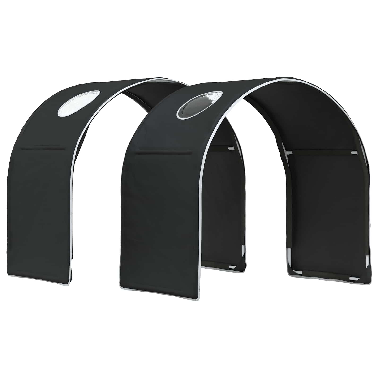 vidaXL Bed Tunnel for Kids Loft Bed 2 pcs Black Polyester 1